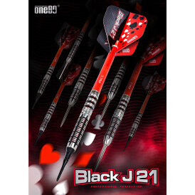 one80 Steel Darts Black J 21 01 VHD 90% Tungsten Steeltip Dart Steeldart 21 g / leicht bespielt