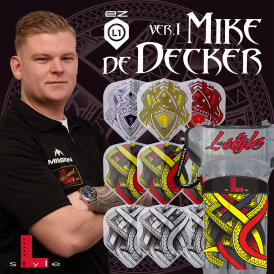 L-Style Champagne Dart Flights L1EZ Mike De Decker Standard Type A Black-CLW