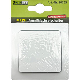 DELPHI Wechsel-Schalter, UP, 250V~/ 10A, inkl. Rahmen, Steckanschluss, weiß