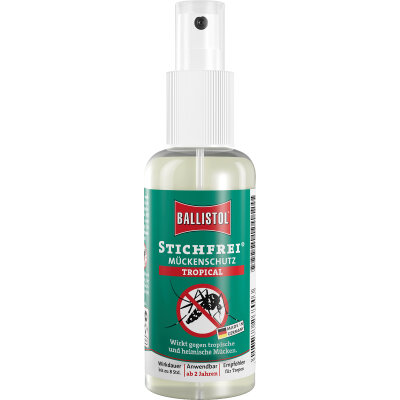 Ballistol Stichfrei® Mückenschutz Tropical mit Wirkstoffen, 20 % Icaridin,  5 % Citrepel, Pump-Spray