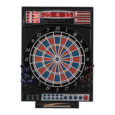 *B-Ware* - Karella Dart Dartautomat Karella Premium Silver Elektronik Dartboard Turnierausführung