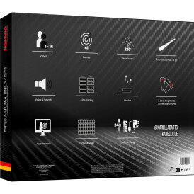 *B-Ware* - Karella Dart Dartautomat Karella Premium Silver Elektronik Dartboard Turnierausführung