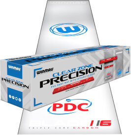 "B-Ware" - Winmau Dart Clearzone transparente PVC Dart Mat mit integrierter Oche Dartmatte