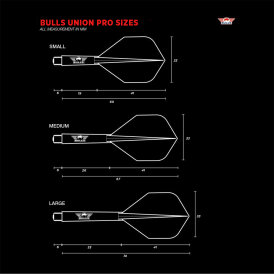 BULL´S NL Dart Union Pro Flight- Schaftsystem Nr.6 Schwarz Standard Nr.6 L Lang