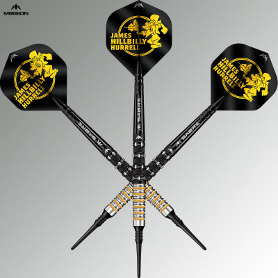 Mission Darts Soft Darts James Hurrell V2 Hillbilly 95% Tungsten Softtip Darts Softdart 20 g