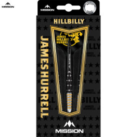 Mission Darts Steel Darts James Hurrell V2 Hillbilly 95% Tungsten Steeltip Darts Steeldart 26 g