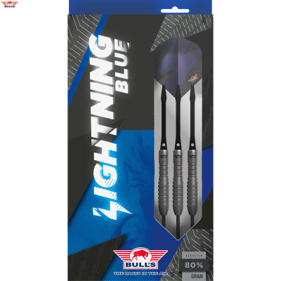 BULLS NL Steel Darts Lightning Blue 80% Tungsten Steeltip Darts Steeldart