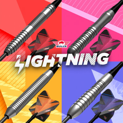 BULLS NL Steel Darts Lightning Blue 80% Tungsten Steeltip Darts Steeldart