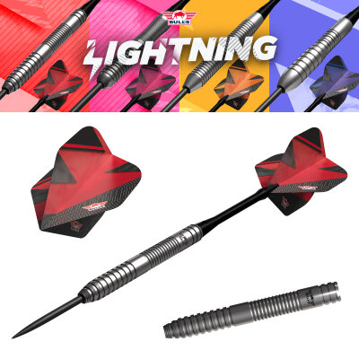 BULLS NL Steel Darts Lightning Red 80% Tungsten Steeltip Darts Steeldart