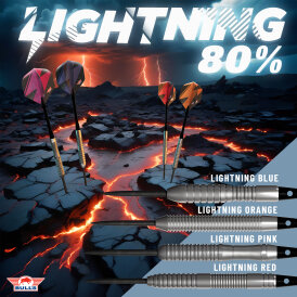 BULLS NL Steel Darts Lightning Red 80% Tungsten Steeltip Darts Steeldart 23 g