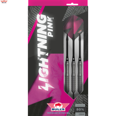 BULLS NL Steel Darts Lightning Pink 80% Tungsten Steeltip Darts Steeldart