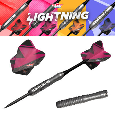 BULLS NL Steel Darts Lightning Pink 80% Tungsten Steeltip Darts Steeldart