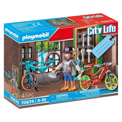 Playmobil City Life Geschenkset E-Bike-Werkstatt und vielem weiteren Zubeh�r 70674