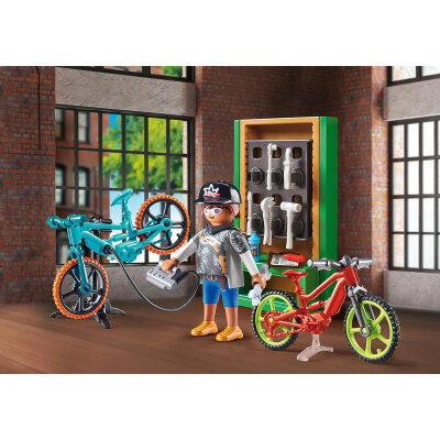 Playmobil City Life Geschenkset E-Bike-Werkstatt und vielem weiteren Zubeh�r 70674