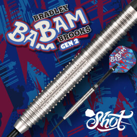Shot Steel Darts Pro Series Bradley Brooks G2 BamBam 90% Tungsten Steeltip Darts Steeldart  23 g
