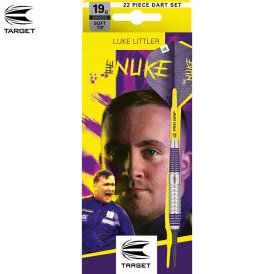 Target Soft Darts Luke Littler The Nuke Brass komplett Dartset Softtip Dart Softdart 19 g / Verpackung beschädigt