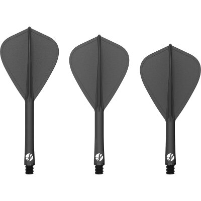 Shot Dart Flight Deck Kite 2 in1 Schaft-Flights-System IM Intermediate Schwarz