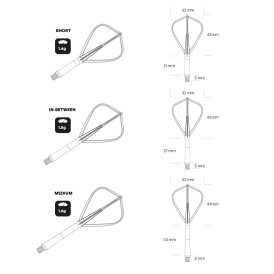 Shot Dart Flight Deck Kite 2 in1 Schaft-Flights-System M Mittel Schwarz