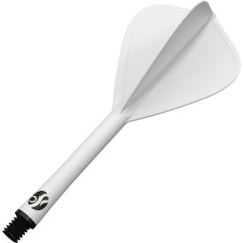 Shot Dart Flight Deck Kite 2 in1 Schaft-Flights-System S Kurz Weiß