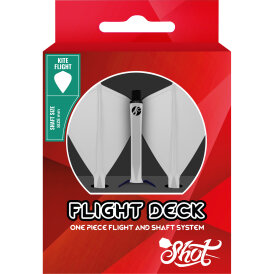 Shot Dart Flight Deck Kite 2 in1 Schaft-Flights-System M Mittel Klar