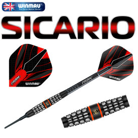 Winmau Soft Darts Sicario 90% Tungsten Softtip Dart Softdart 20 g / leicht bespielt