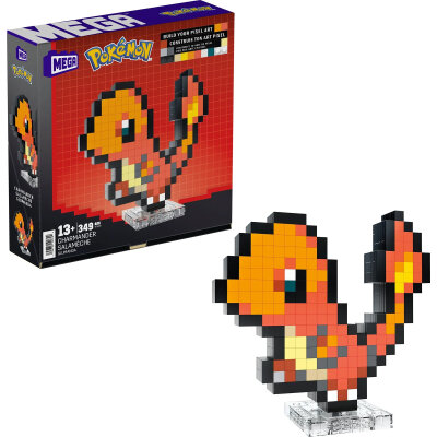 Pok�mon Charmander Salameche Glumanda MEGA-Bausatz Pixel Art mit 349 Teilen Mattel HTH76