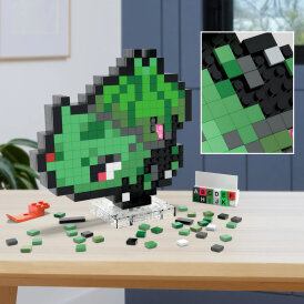 Pokémon Bulbasaur Bulbizarre Bisasam MEGA-Bausatz Pixel Art mit 374Teilen Mattel HTH75