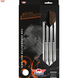 "Leicht bespielt" - BULLS NL Steel Darts Dirk van Duijvenbode E2 80% Tungsten Steeltip Darts Steeldart 22 g