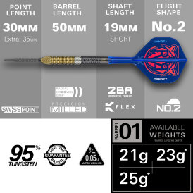 Target Steel Darts SWISS Point Raymond van Barneveld RVB GEN 6 Generation 6 95% Tungsten Steeltip Dart Steeldart
