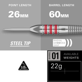 Target Steel Darts Nathan Aspinall The Asp Brass komplett Dartset Steeltip Darts Steeldart 22 g