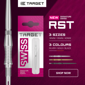 Target Steel Tip SWISS Point Dart Wechsel- Spitzen Schraubspitzen RST Point Gold RST Point 42 mm