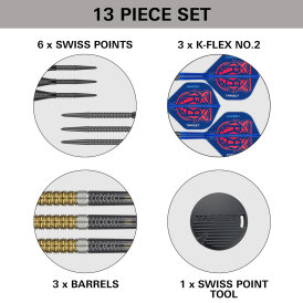 Target Steel Darts SWISS Point Raymond van Barneveld RVB GEN 6 Generation 6 95% Tungsten Steeltip Dart Steeldart 23 g