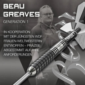 Target Steel Darts SWISS Point Beau Greaves G1 Generation 1 90% Tungsten Steeltip Steeldart 23 g