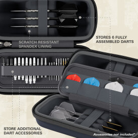 Target Dart Boa Darttasche Dartcase Dartbox Wallet Farben Marineblau