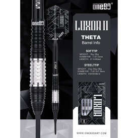 one80 Steel Dart Luxor II Theta VHD 90% Tungsten Steeltip Dart Steeldart