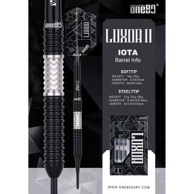 one80 Steel Dart Luxor II Iota VHD 90% Tungsten Steeltip Dart Steeldart