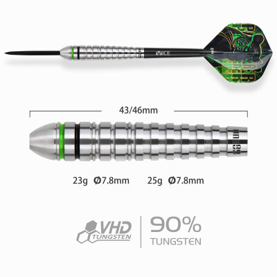 one80 Steel Dart Panther M VHD 80% Tungsten Steeltip Dart Steeldart