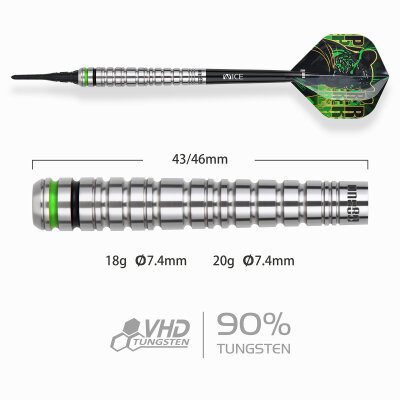 one80 Soft Dart Panther C VHD 80% Tungsten Softtip Dart Softdart