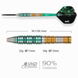 one80 Steel Dart Rene Eidams 90% Tungsten V4 Generation 4 Steeltip Dart Steeldart