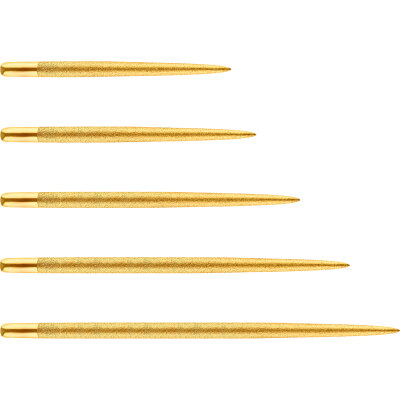 one80 Dart Steel Tip Long Taper Point Wechselspitzen Sand Coated Gold 50 mm