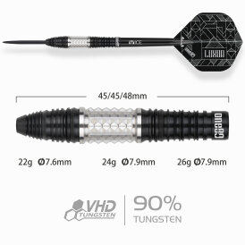 one80 Steel Dart Luxor II Theta VHD 90% Tungsten Steeltip Dart Steeldart 26 g