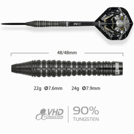 one80 Steel Dart Crocforce CF3 VHD 90% Tungsten Steeltip Dart Steeldart 24 g