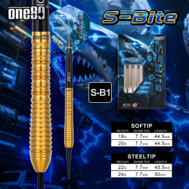 one80 Steel Dart Sbite-S B1 VHD 90% Tungsten Steeltip Dart Steeldart 24 g