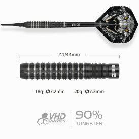 one80 Soft Dart Crocforce CF2 VHD 90% Tungsten Softtip Dart Softdart 18 g