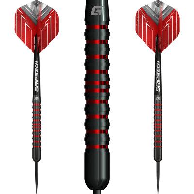 Goat Dart Steel Darts Podium Schwarz/Rot 80% Tungsten Steeltip Darts Steeldart 20 g