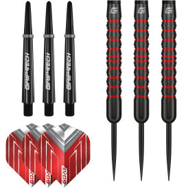 Goat Dart Steel Darts Podium Schwarz/Rot 80% Tungsten Steeltip Darts Steeldart 20 g