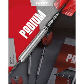 Goat Dart Steel Darts Podium Silber 80% Tungsten Steeltip Darts Steeldart 24 g
