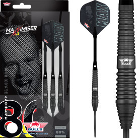 BULLS NL Steel Darts Max Hopp Black 80% Tungsten Steeltip Darts Steeldart 24 g