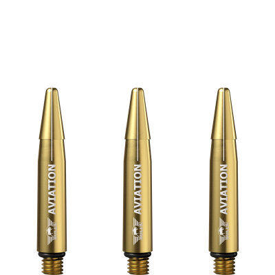 BULL´S NL Aviation Special Aluminium Shaft bedruckt mit Bulls Logo Gold S Kurz