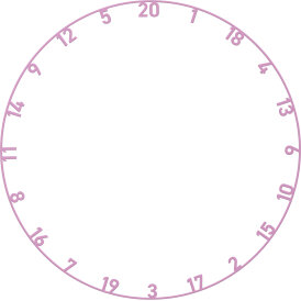 BULL´S NL Metal Colorful Matt Number Ring Set Numern Ring Zahlenring Ersatz-Nummernring 5 Stück